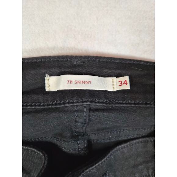 LEVI'S 711 Skinny 18 x 26 Minimalist Classic Style in Neutral Black - Picture 2 of 9